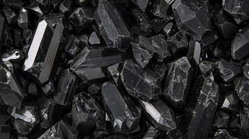 Black Tourmaline Pattern Background for Print Card Poster Gemstone Mineral Texture Design photo