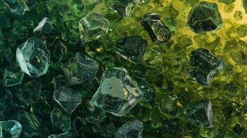Abstract Crystal Pattern, Green to Yellow Gradient, Suitable for Backgrounds, Posters, Print Design photo