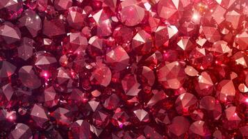 Sparkling Ruby Gemstone Background with Glittering Geometric Shapes for Design and Art Projects photo