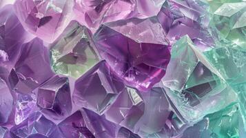 Fluorite Crystals CloseUp Abstract Background for Design Print and Poster Projects photo