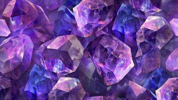 Vibrant Sugilite and Amethyst Crystal Background for Digital Art and Design Projects photo