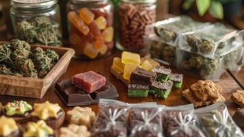 Assorted Cannabis Infused Edibles, Chocolates, Gummies, and Cookies for Recreational and Medicinal Use photo