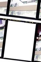 Medium format color film frame.With white space.text space. photo