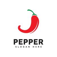 Spicy chili logo , red pepper logo icon template vector