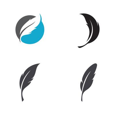 Feather Logo Template Symbol