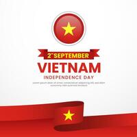 Vietnam independence day background for national celebration on September 2nd. vector