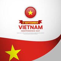 Vietnam independence day background for national celebration on September 2nd. vector