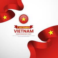 Vietnam independence day background for national celebration on September 2nd. vector
