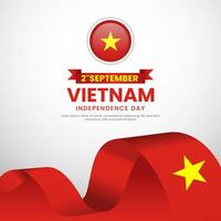 Vietnam independence day background for national celebration on September 2nd. vector
