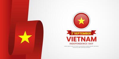Vietnam independence day illustration design vector