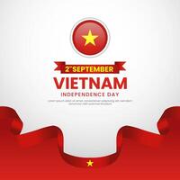 Vietnam independence day background for national celebration on September 2nd. vector