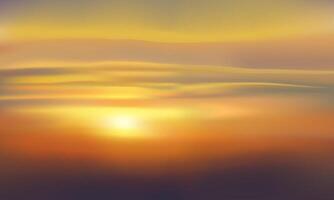 Sunset sky background with colorful clouds vector