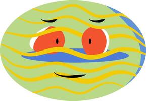Colorful and cheerful Watermelon design suitable for childrens products, stationery, packaging, and digital backgrounds. Eye catching and playful visual element. vector