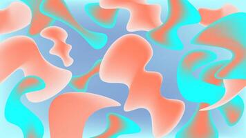 Abstract blue background with pink and turquoise liquid shapes. Perfect for artistic projects, social media graphics, and vibrant design concepts. vector