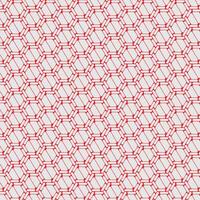 Repeating pattern of red curved lines forming hexagons. Perfect for backgrounds, textiles, packaging design, and abstract concepts needing dynamic visuals. vector