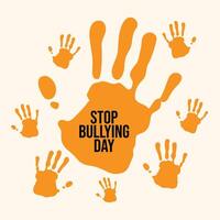 National Stop Bullying Day design template good for celebration usage. National Stop Bullying Day design. flat design. eps 10. vector