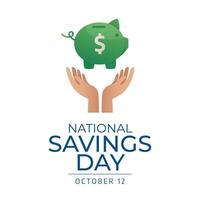 National Savings Day design template good for celebration usage. National Savings Day design. flat desing. eps 10. vector