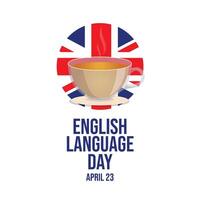 English Language Day design template good for celebration usage. English Language Day design. flat design. eps 10. vector