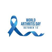 World Arthritis Day design template good for celebration usage. World Arthritis Day design. Ribbon design. flat design. eps 10. vector