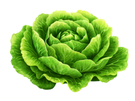 a green cabbage on a transparent background png