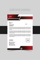 Modern Abstract Letter Head Design Template vector