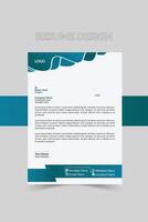 Modern Abstract Letter Head Design Template vector