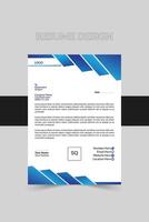 Modern Abstract Letter Head Design Template vector