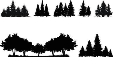 Set of Tree collection vector