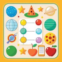 elements with math educational vector