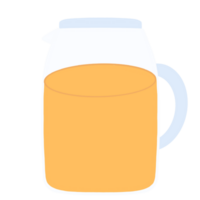 orange juice in a pitcher on a transparent background png