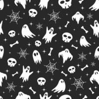 Halloween seamless pattern with flat and simple design vector