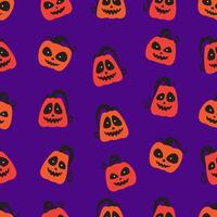 Halloween seamless pattern with flat and simple design vector