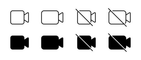 camera icon set collection. Camcorder, cam sign symbol vector