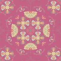 Seamless Pattern. Mandala. Abstract. Background Color Pink. vector