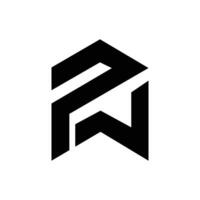 Letter Pw or Wp new unique shape logo idea vector
