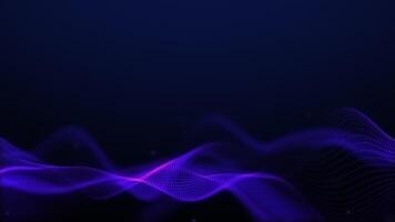 Blue wave on a violet background. neon purple water space. Lightweight fluorescent color digital data stream. Technical design. Sci-fi, for HUD video