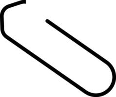 black paper clip without background vector