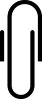 black paper clip without background vector