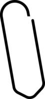 black paper clip without background vector