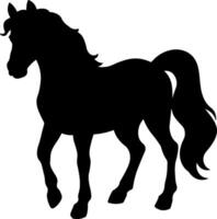 black silhouette of a horse without background vector