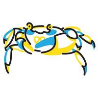 simple illustration, abstract doodle of a crab vector