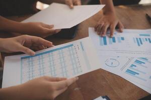 Business meetings to analyze investment strategies and brainstorm sales plans for a more profitable business. photo