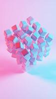 3D background composed of soft cubes, creating a visually appealing and tactile environment. video