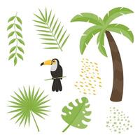 Cute childrens animals set isolated on a white background. vector