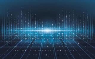 Future technology digital background. Abstract Blue Digital cyberspace and light lines network connections concept. vector