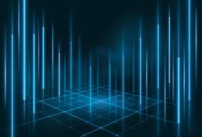 Abstract futuristic neon lights background. Elegant scene Lighting effect. Neon Light line perspective moving to lighting glowing. vector