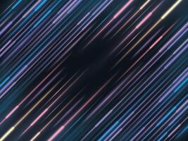 Abstract futuristic neon light background. Colorful Neon Light lines moving to lighting glow. Abstract Diagonal lines with glowing light rays vector