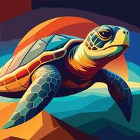 colorful Turtle design vector