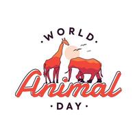 Graphic of World Animal Day celebration background design template vector