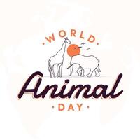 Graphic of World Animal Day celebration background design template vector